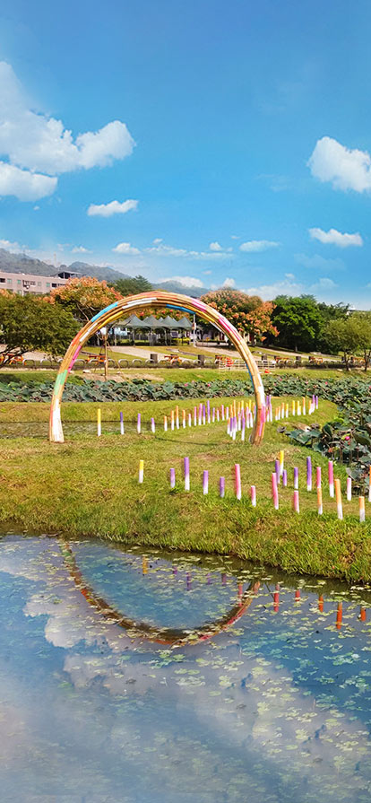 山佳荷花池_漂流木藝術裝置_wood art installation